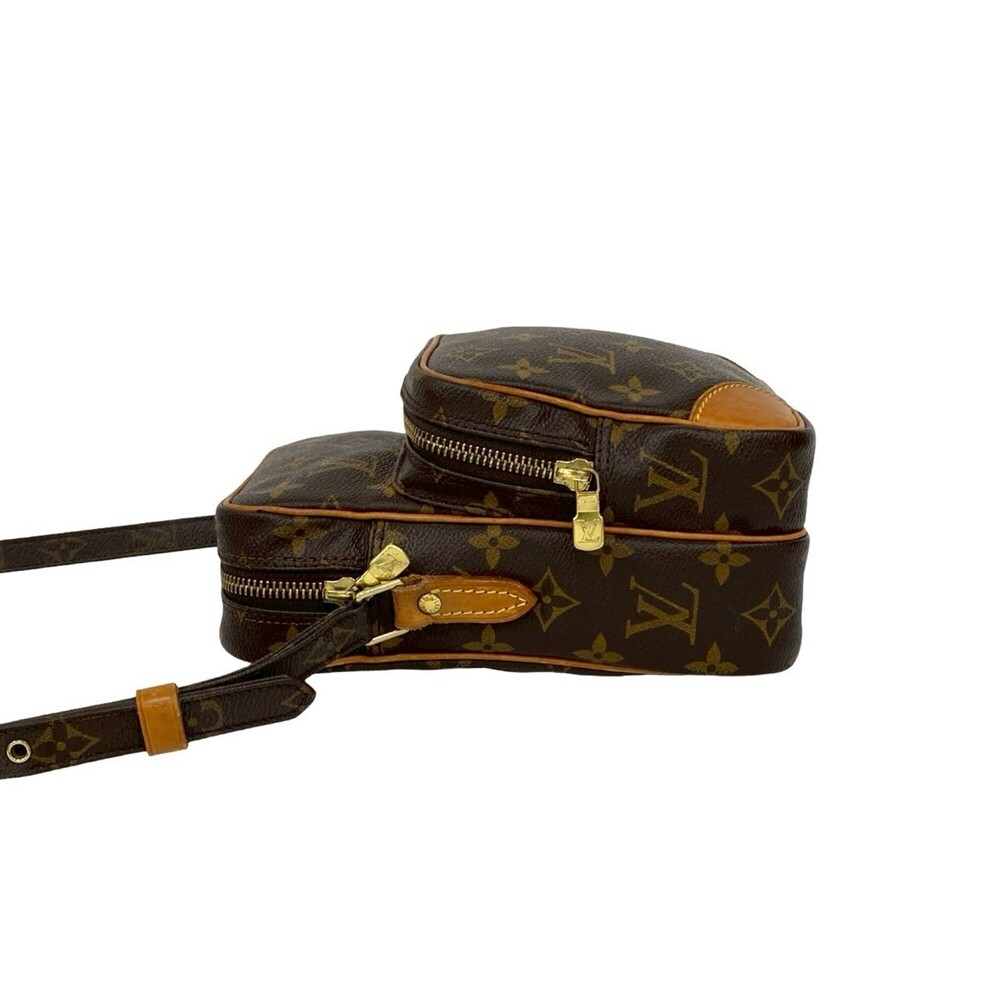 LOUIS VUITTON Authentic Brown Monogram Leather Pochette Shoulder Bag - Picture 5 of 10